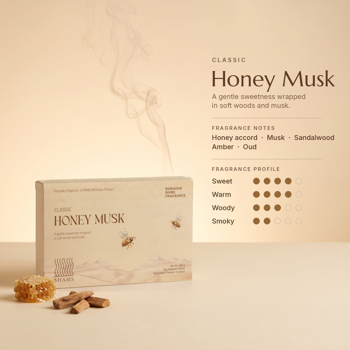 Honey Musk Bakhoor 60g
