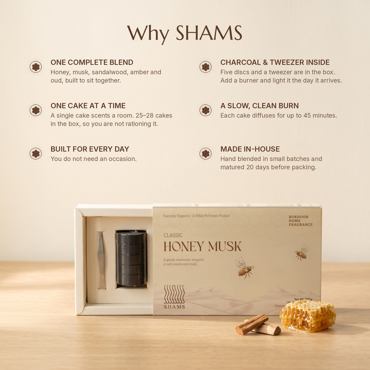 Honey Musk Bakhoor 60g