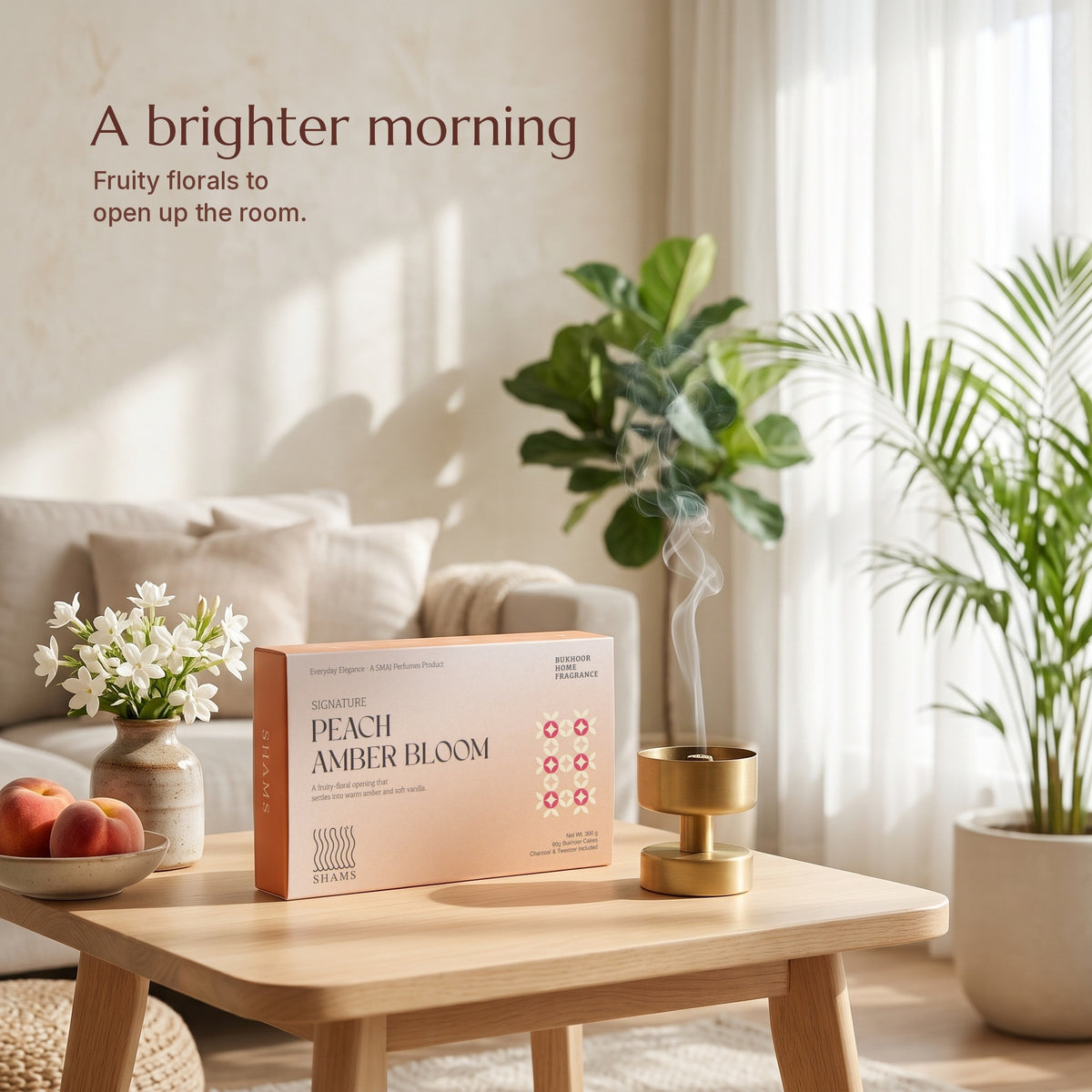 Peach Amber Bloom Bakhoor 60g